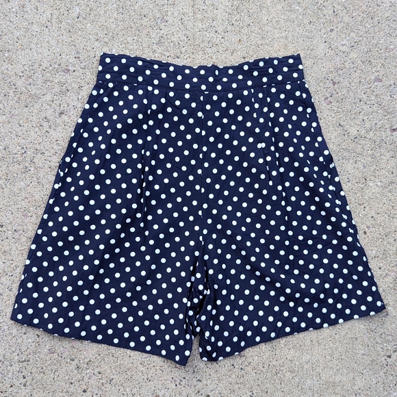 1990's 90's POLKA DOT SHORTS retro dressy S - Picture 9 of 10